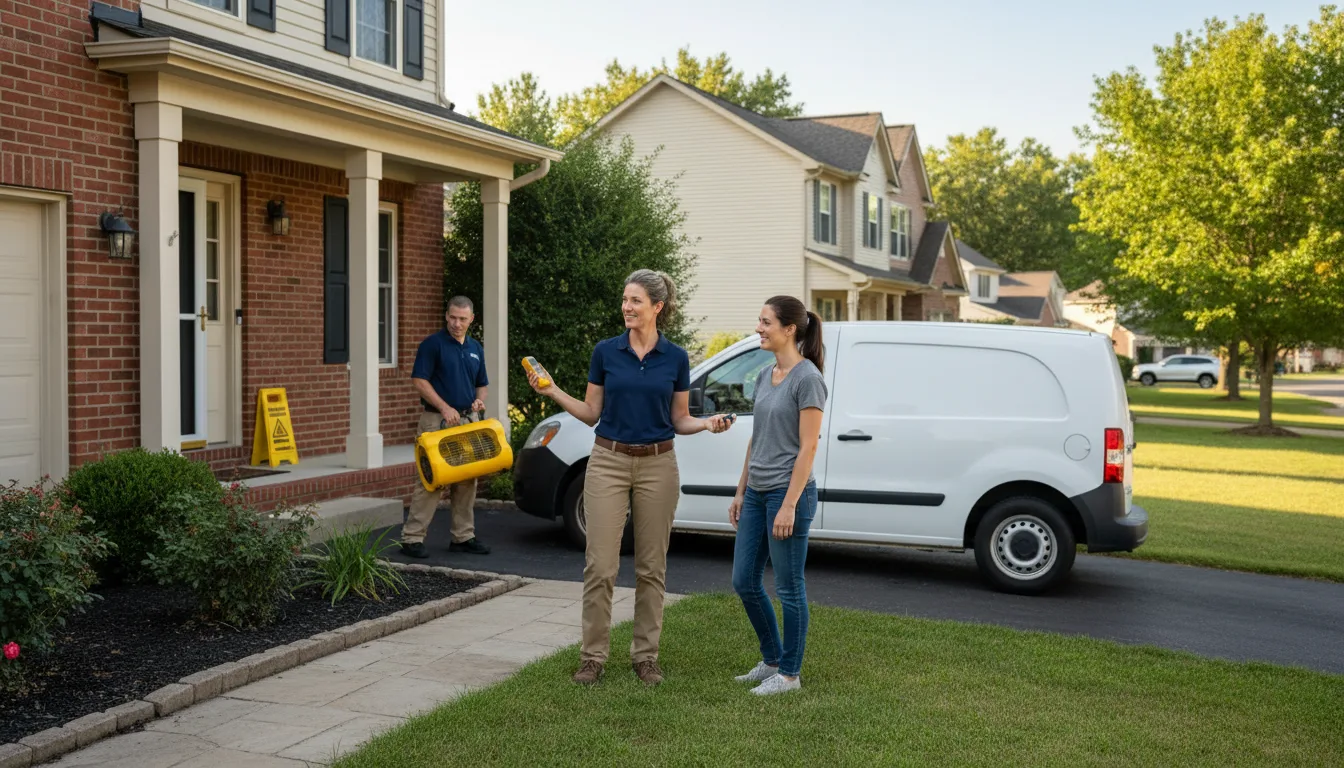 Residential water damage restoration in Grafton, IL